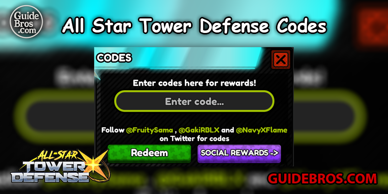 All Star Tower Defense Codes