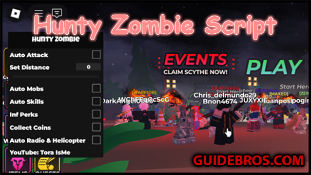 Hunty Zombie Autofarm Script by Tora IsMe - Full Guide