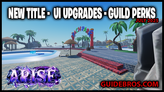 Arise Crossover Update â New Titles, UI Upgrades, Guild Perks & More!