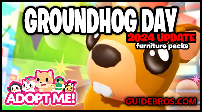 Adopt Me! Groundhog Day Update (Feb 2024): Groundhog Pet & New Furniture Themes