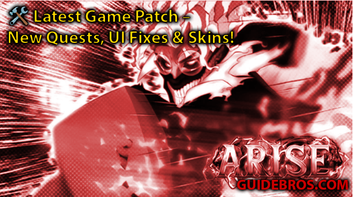 Arise CrossOver: Patch Notes – New Quests, UI Fixes & Skin Menu | Game Update