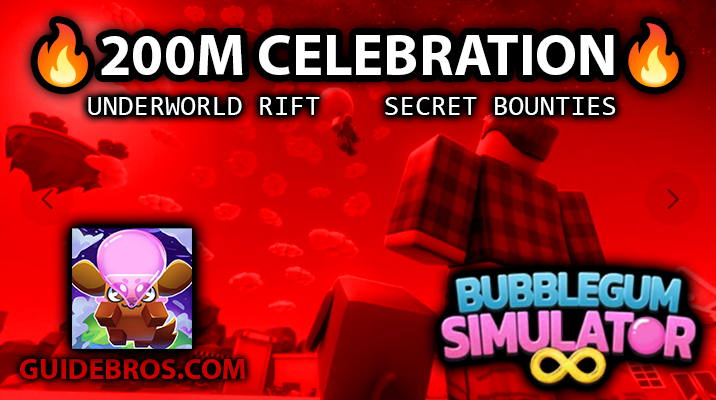 Bubble Gum Simulator Infinity Mind Update 3.5 – Secret Bounties, Underworld Rift, 200M Event & More!